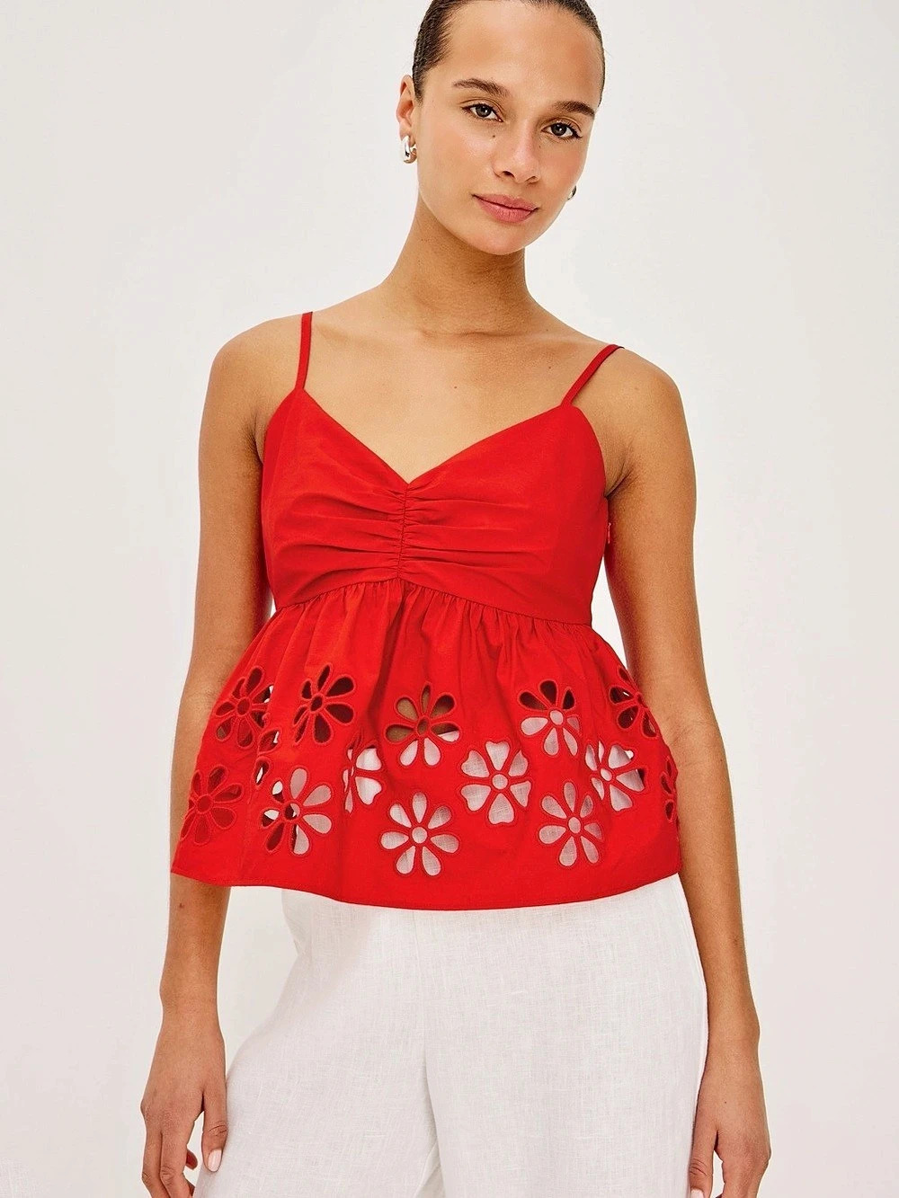 Rails Meru Top Cutout Floral Cami Red XS NWT - Picture 8 of 8